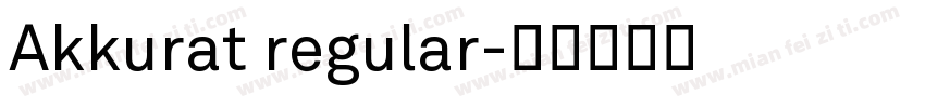 Akkurat regular字体转换